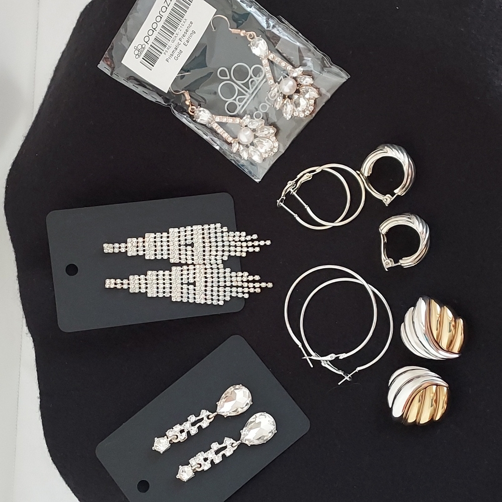 7pair New Earrings 2-Clip-on/ 5-Pierced